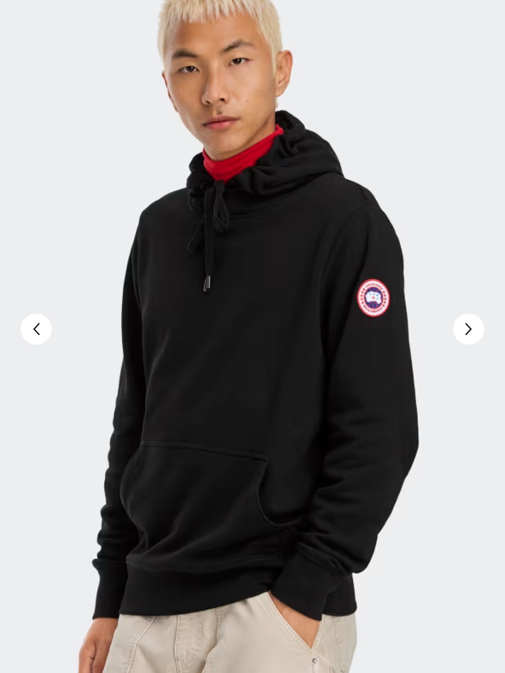 Canada Goose Black Huron Hoodie Pullover Hooded Sweatshirt - Size Small